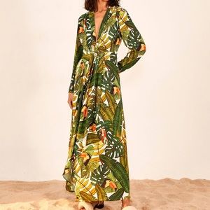 Farm Rio Paradise Forest Maxi Dress
